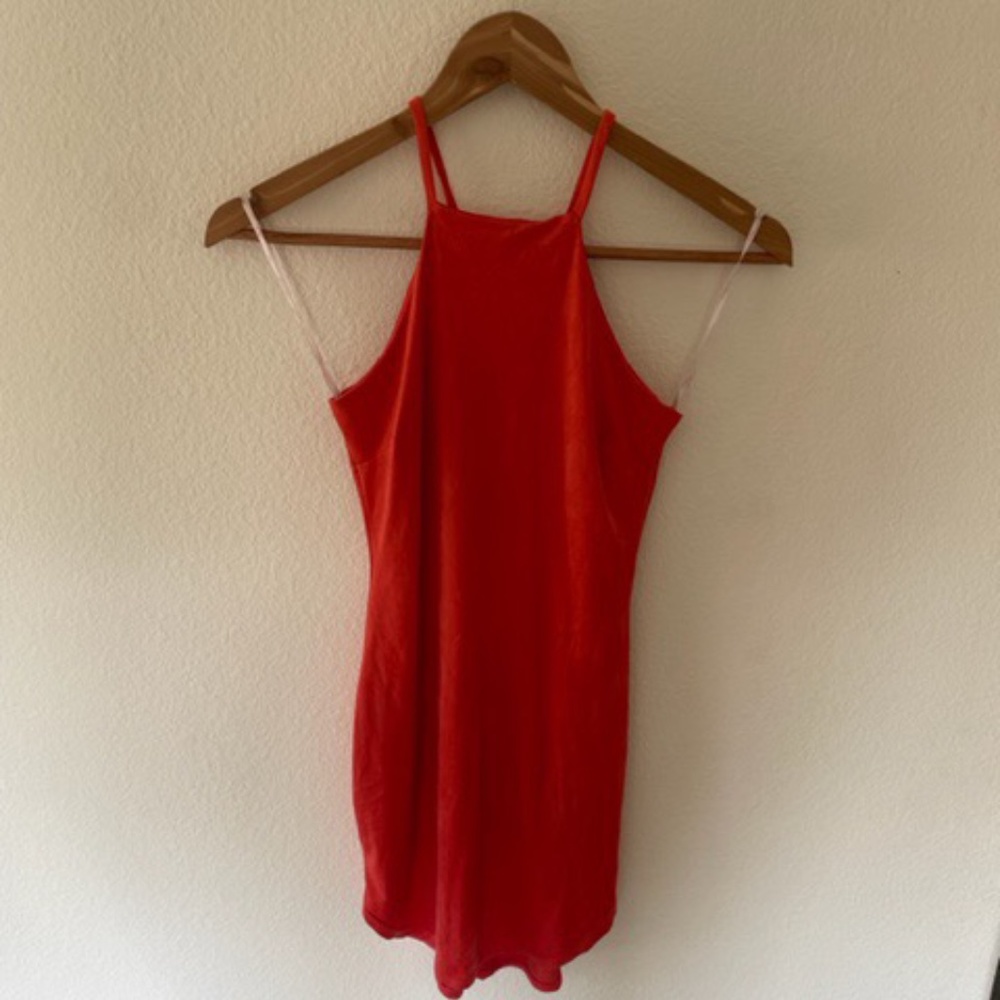 A’gaci | Made In USA Neon Suede Halter Bodycon Mini Dress, XS-S Fit